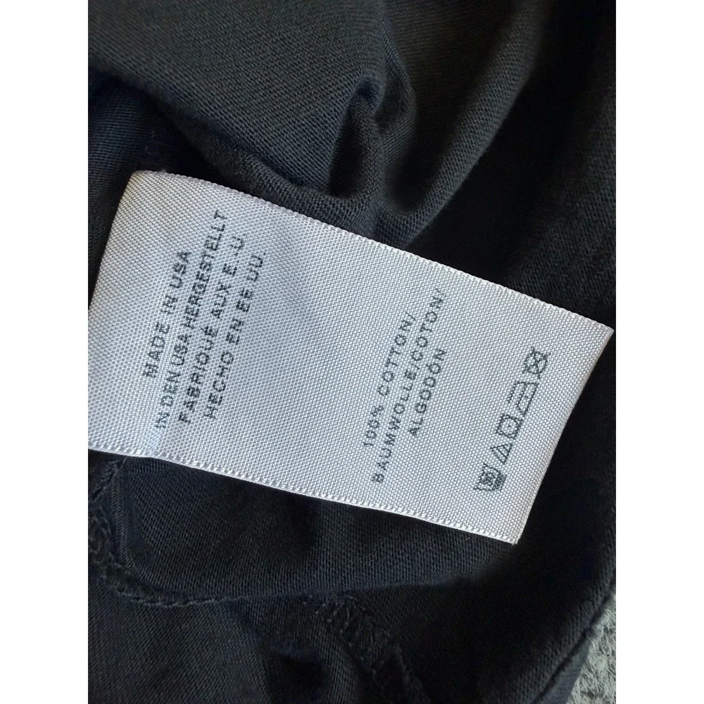 True Religion Mens XL Black Satin Logo Graphic T-Shirt Made in USA M9A451LE4